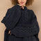 POL Mock Neck Cable Knit Sweater