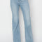 RISEN Full Size High Rise Raw Cut Hem Bootcut Jeans