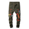 Men's ripped embroidered jeans