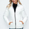 How Dare U Pocketed Zip Up Puffer Jacket with Removable Hood