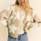Davi & Dani Fuzzy Star Button Down Cardigan