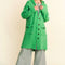 Davi & Dani Side Slit Button Up Hooded Cardigan