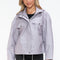 How Dare U Drawstring Hem PU Leather Zip Up Jacket