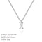 Stainless Steel Mini Square Zircon Pendant Necklace