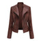Women's Leather Jackets Women's Short Jackets Slim Thin Leather Jackets Ladies Motorcycle Suits
