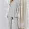 Basic Bae Full Size Ribbed High-Low Top and Wide Leg Pants Set