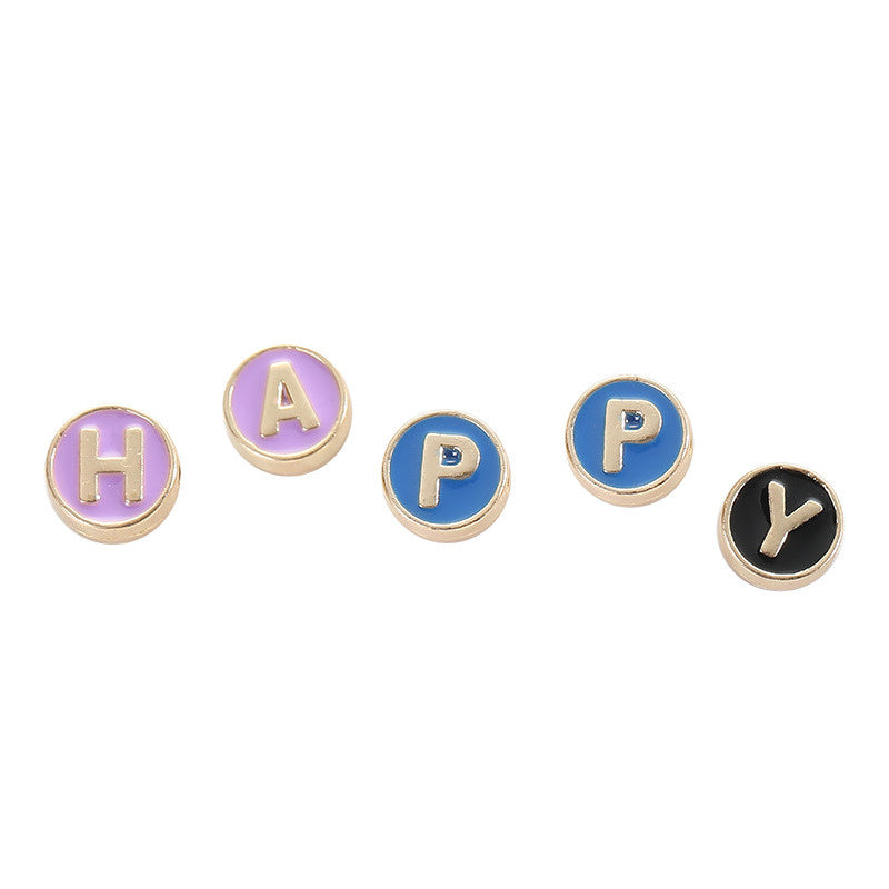 Alloy Small Pendant Bracelet Pendant English Letters